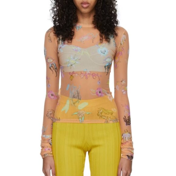 Marco Rambaldi Orange Nylon Long Sleeve - Picture 1 of 9